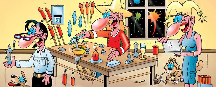 Wachsgießen, Bleigießen, Zinngießen